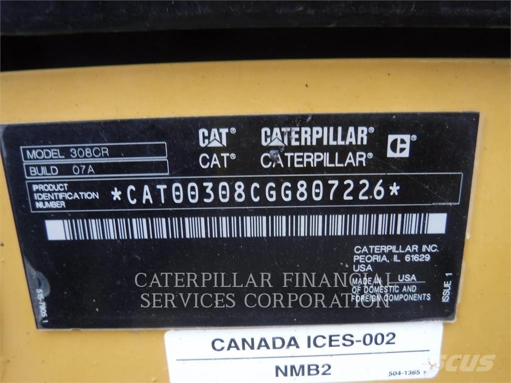 CAT 308-07CR Lánctalpas kotrók