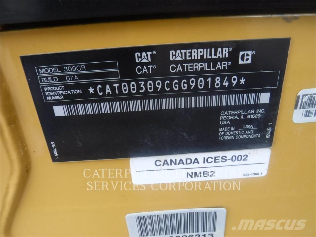 CAT 309-07CR Lánctalpas kotrók