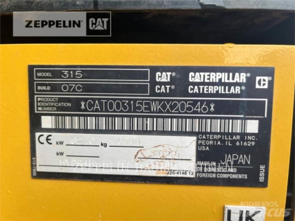 CAT 315-07B Lánctalpas kotrók