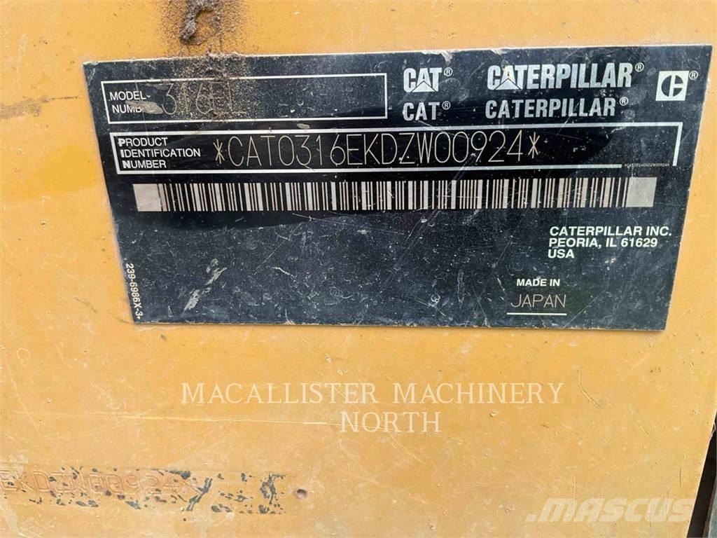 CAT 316EL Lánctalpas kotrók