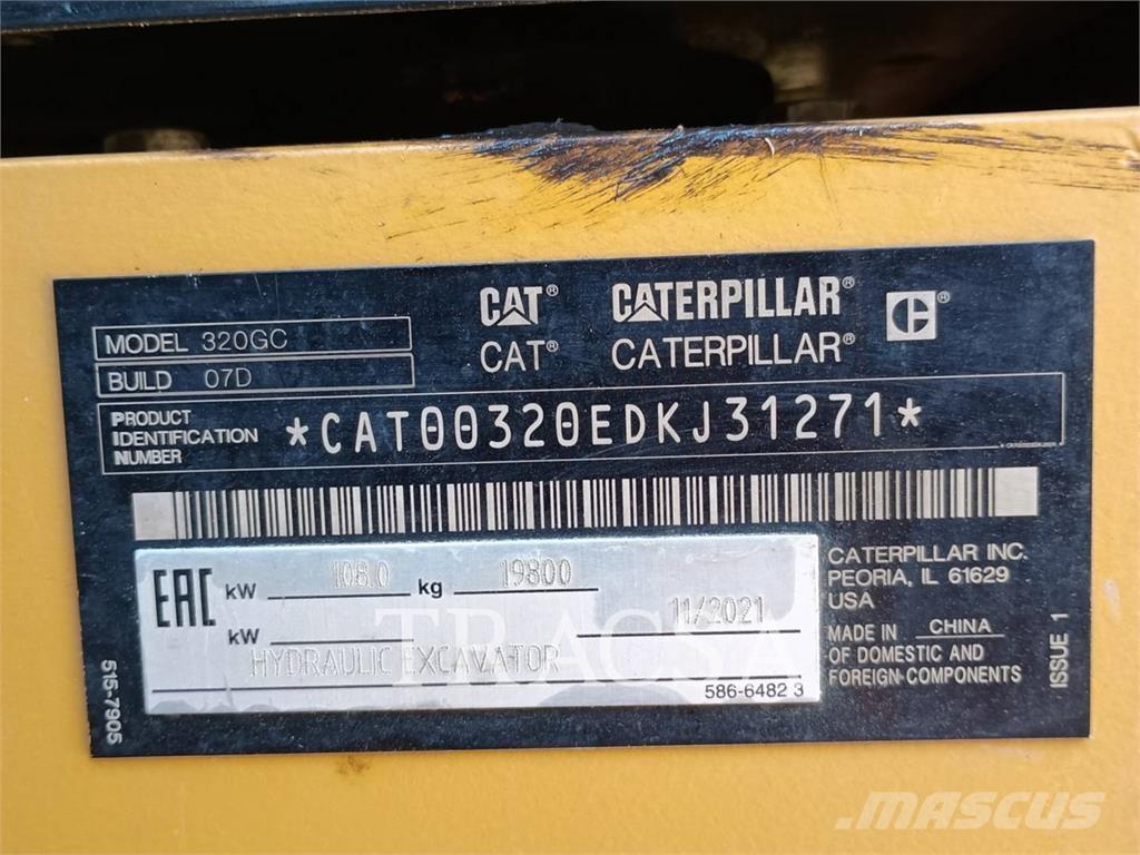 CAT 320GC Lánctalpas kotrók