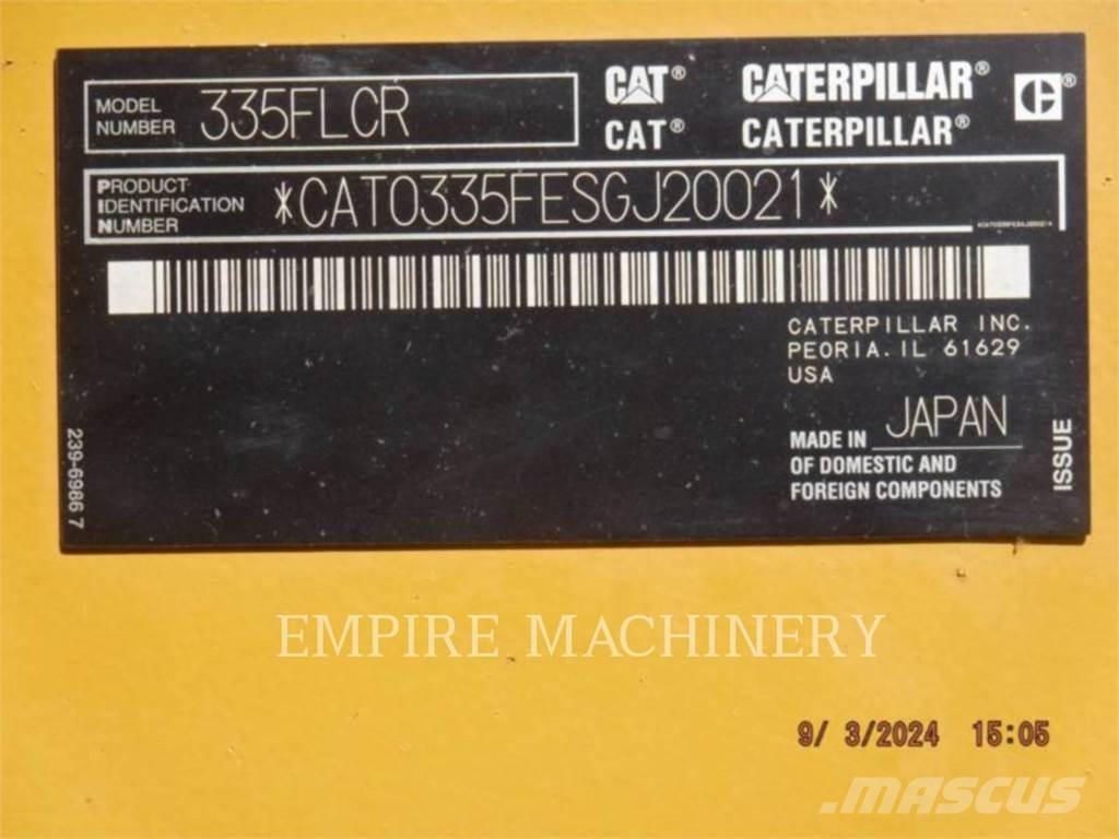 CAT 335FL P Lánctalpas kotrók