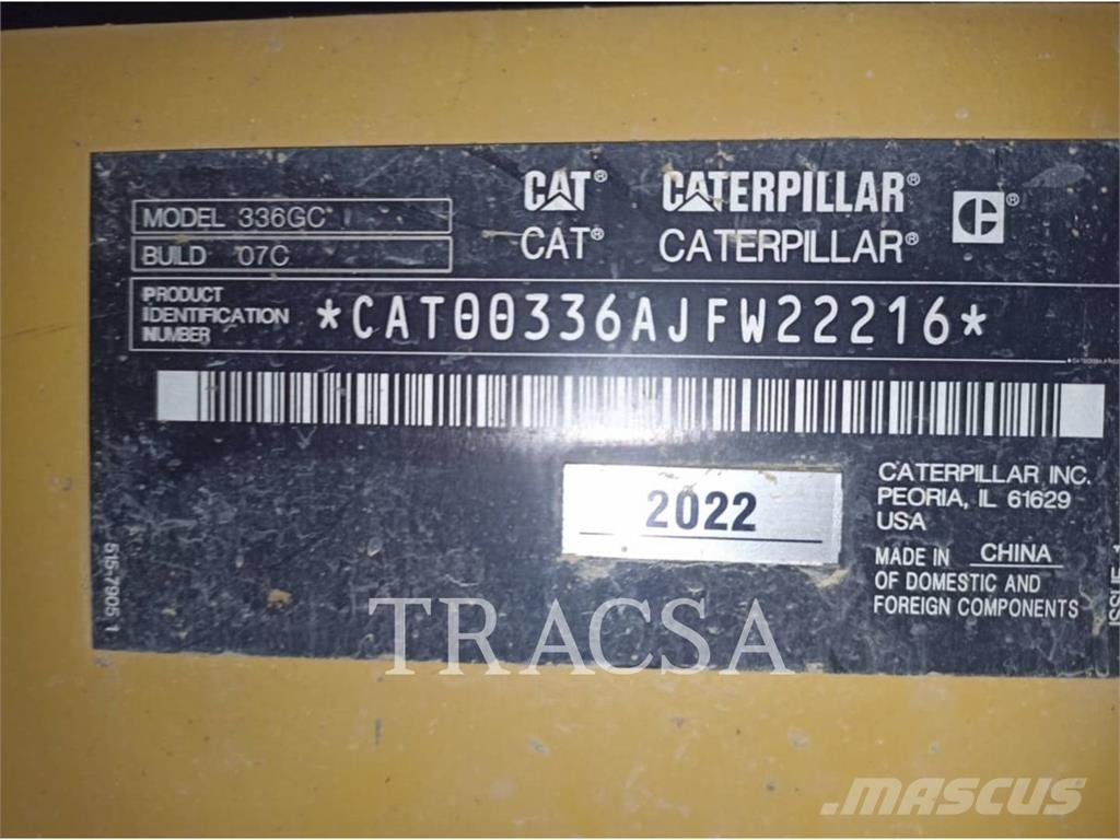 CAT 336-07GC Lánctalpas kotrók