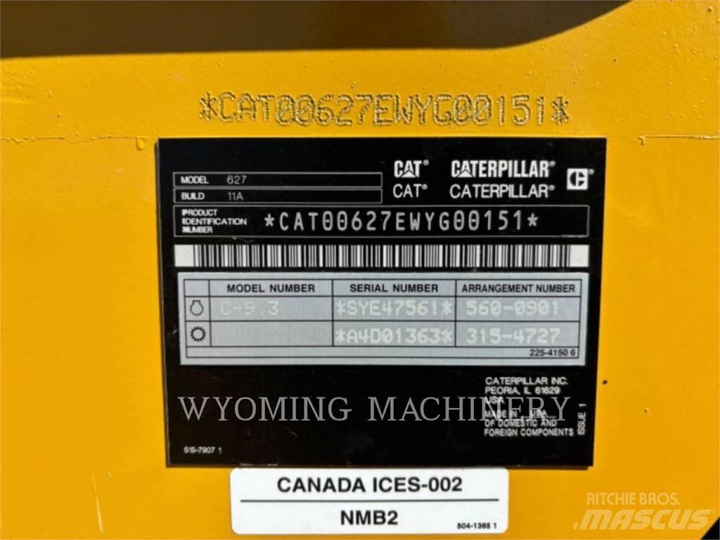 CAT 627 Földnyesők (szkréperek)