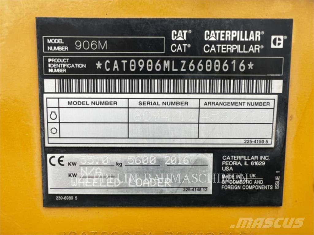 CAT 906M Gumikerekes homlokrakodók