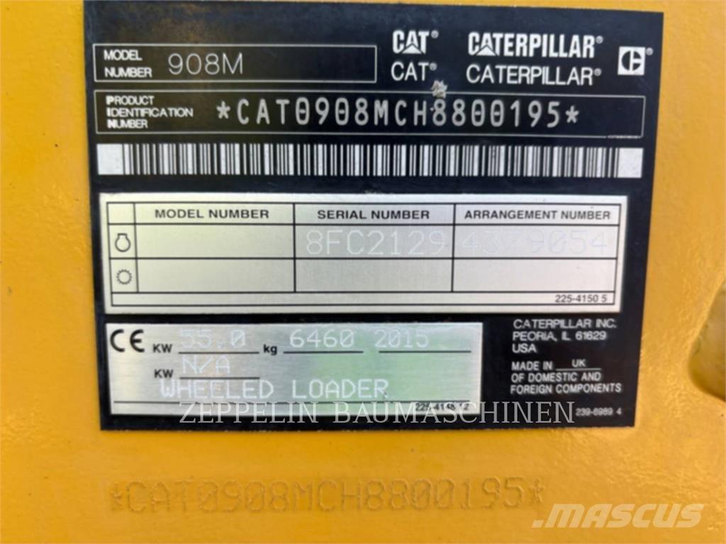 CAT 908M Gumikerekes homlokrakodók