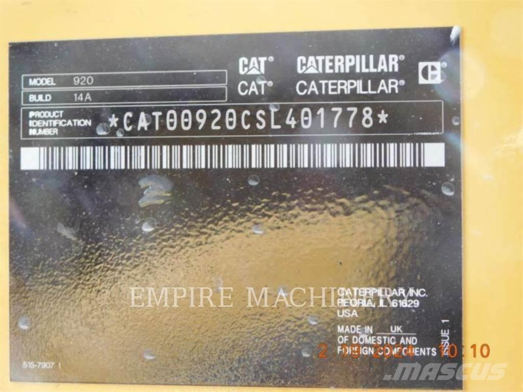 CAT 920-14 FC Gumikerekes homlokrakodók