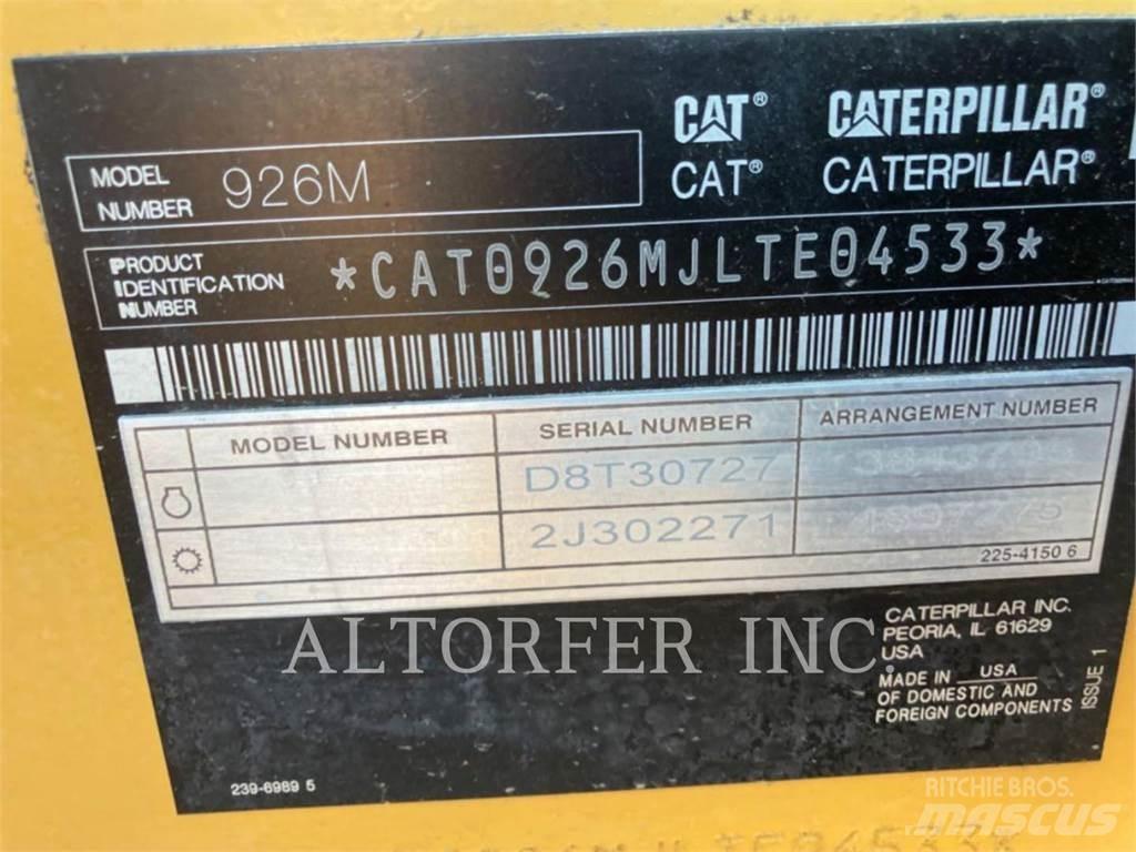 CAT 926M Gumikerekes homlokrakodók