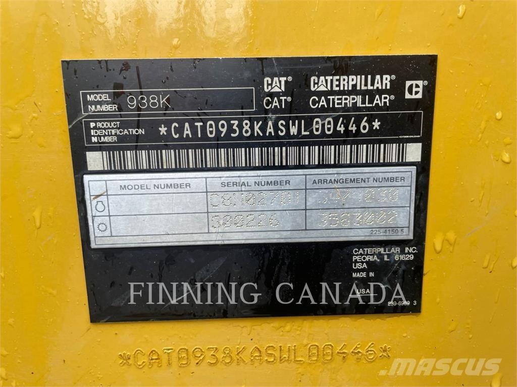 CAT 938K Gumikerekes homlokrakodók