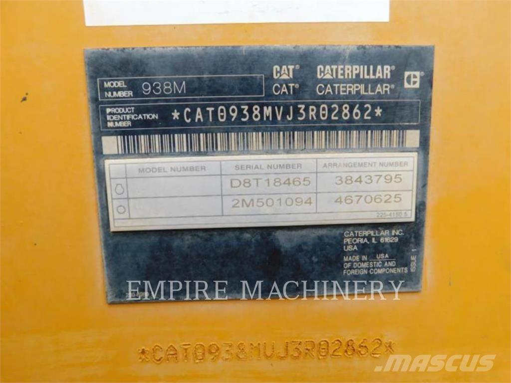 CAT 938M FC Gumikerekes homlokrakodók
