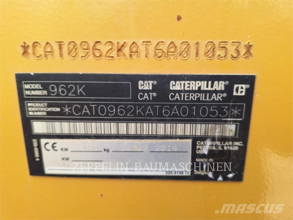 CAT 962K Gumikerekes homlokrakodók