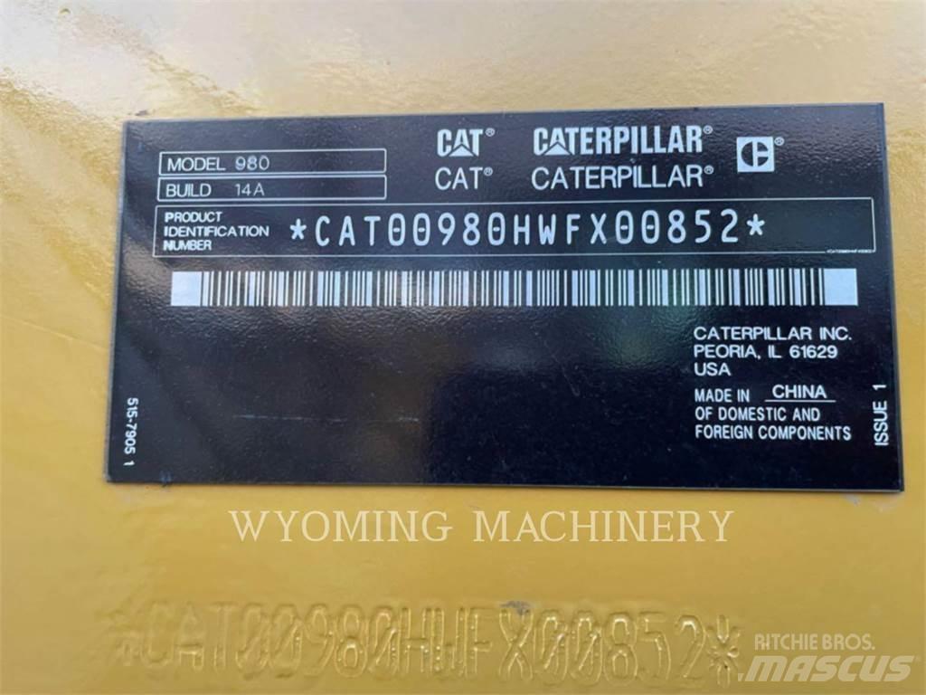CAT 980 Gumikerekes homlokrakodók