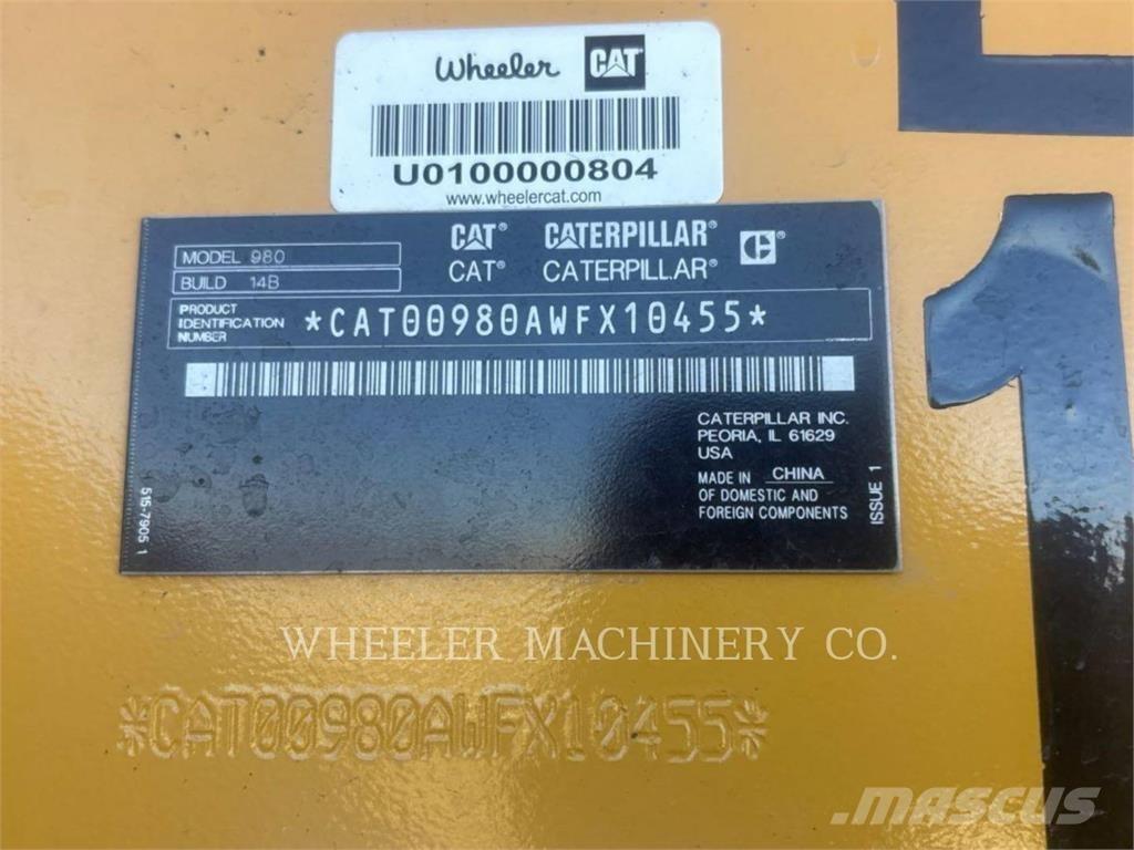 CAT 980 Gumikerekes homlokrakodók