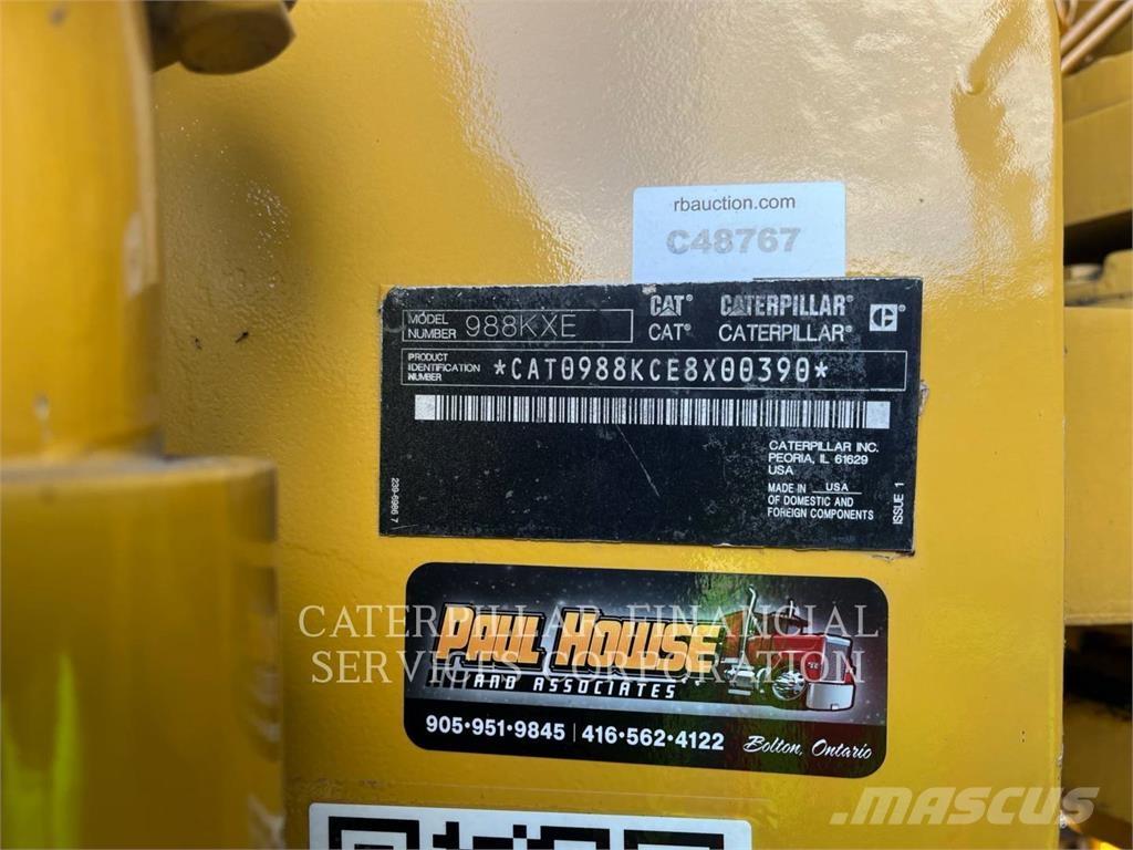 CAT 988KXE Gumikerekes homlokrakodók