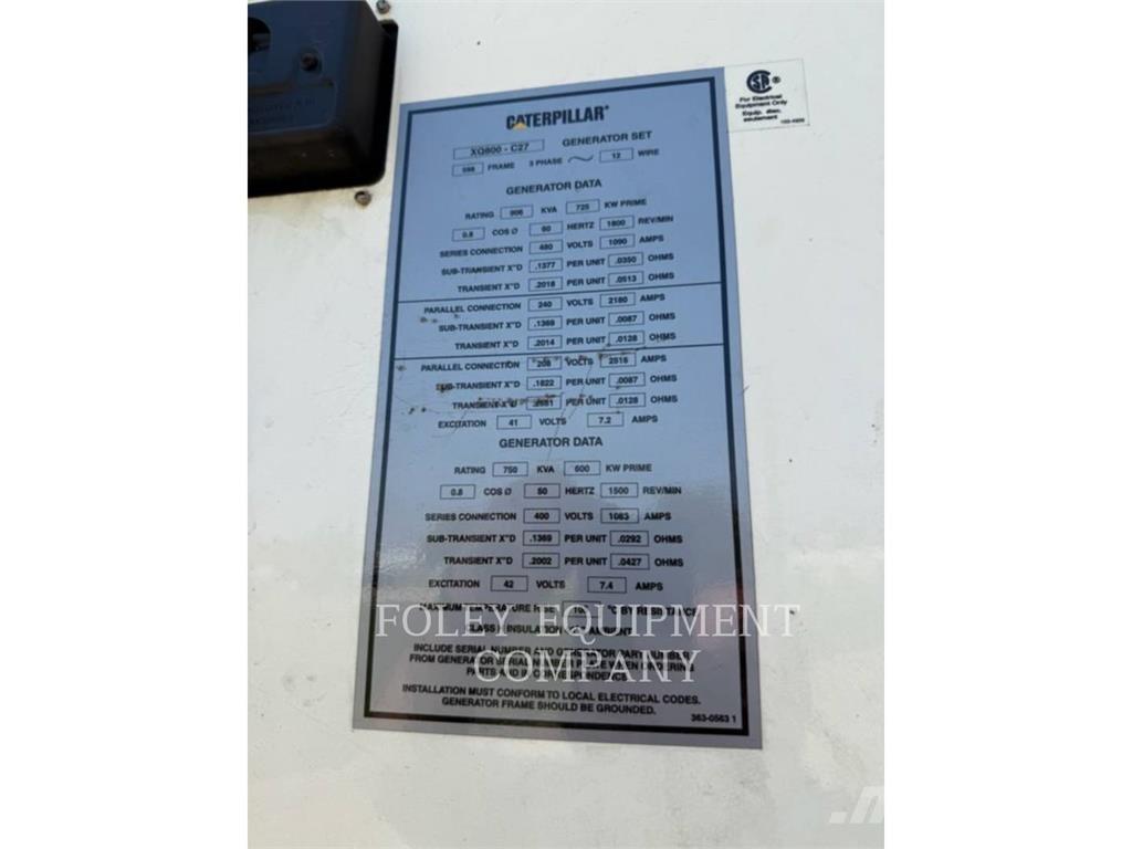 CAT XQ800 Egyéb Áramfejlesztők