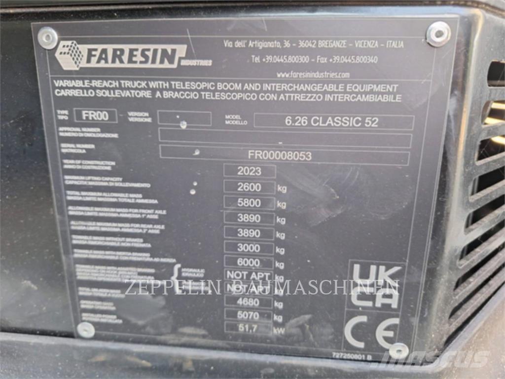 Faresin 6.26 Teleszkópos rakodók