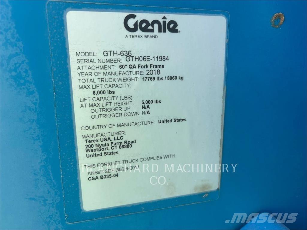 Genie GTH-636 Teleszkópos rakodók
