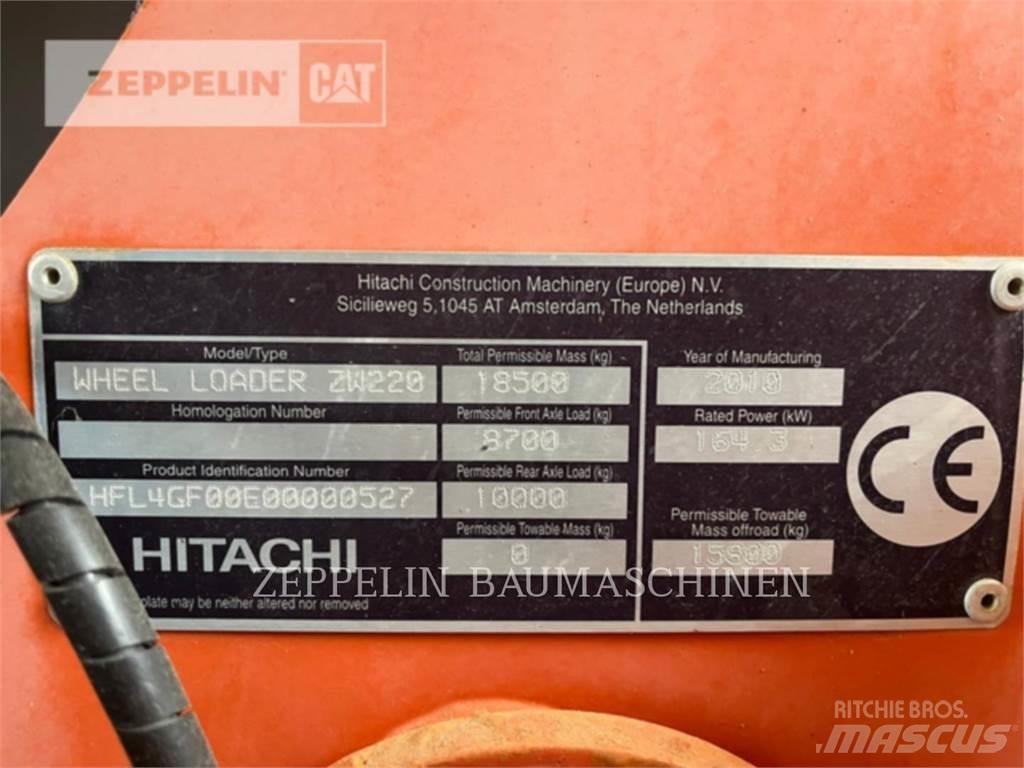 Hitachi ZW220 Gumikerekes homlokrakodók