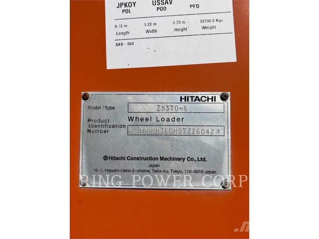 Hitachi ZW3706-6 Gumikerekes homlokrakodók