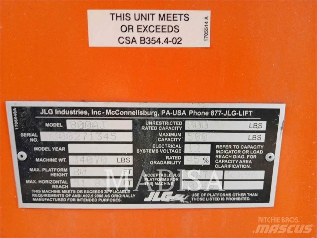 JLG 800 AJ Karos emelők
