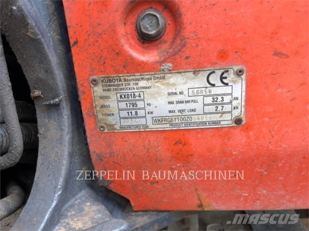 Kubota KX018-4 Lánctalpas kotrók
