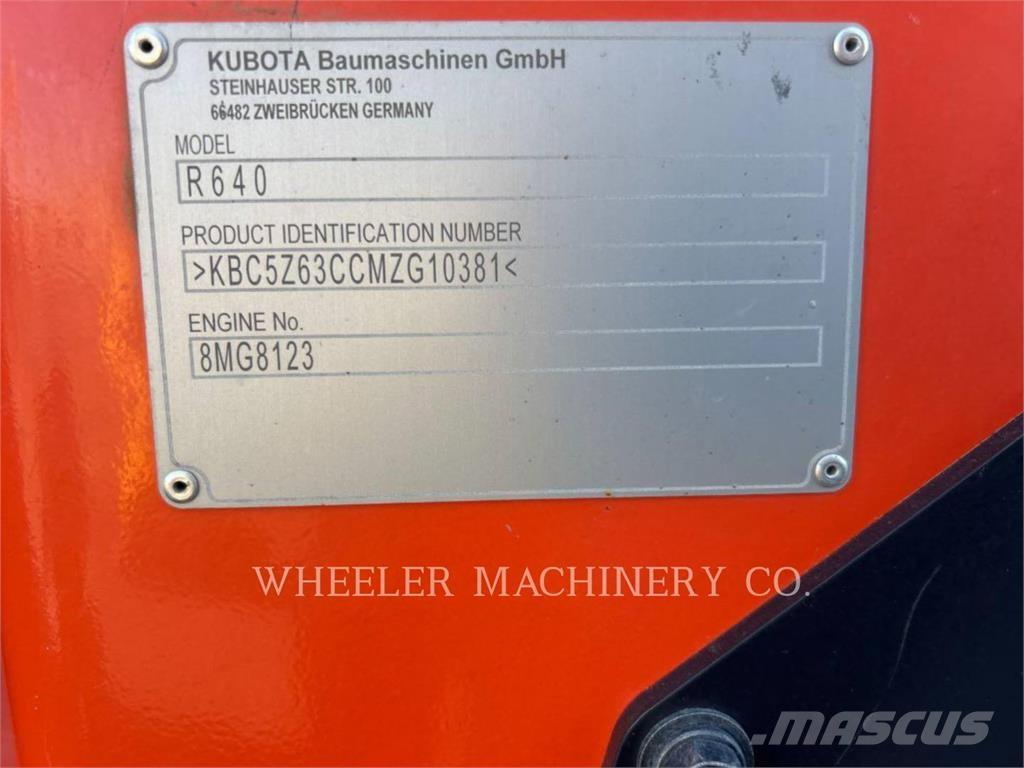 Kubota R640 CWL Gumikerekes homlokrakodók