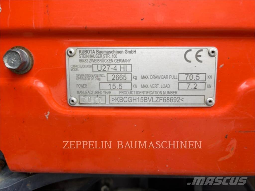 Kubota U27-4 Lánctalpas kotrók