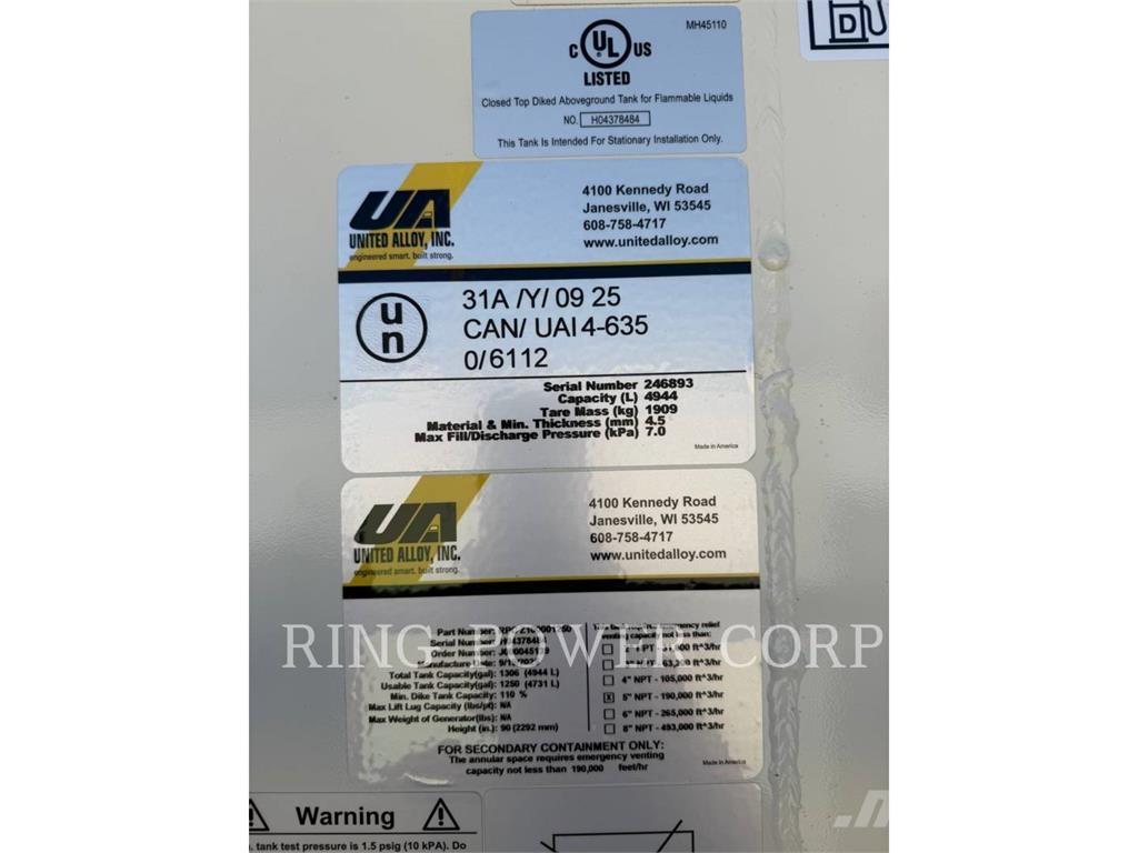 United 1250 GALLON Építőipar - Egyebek