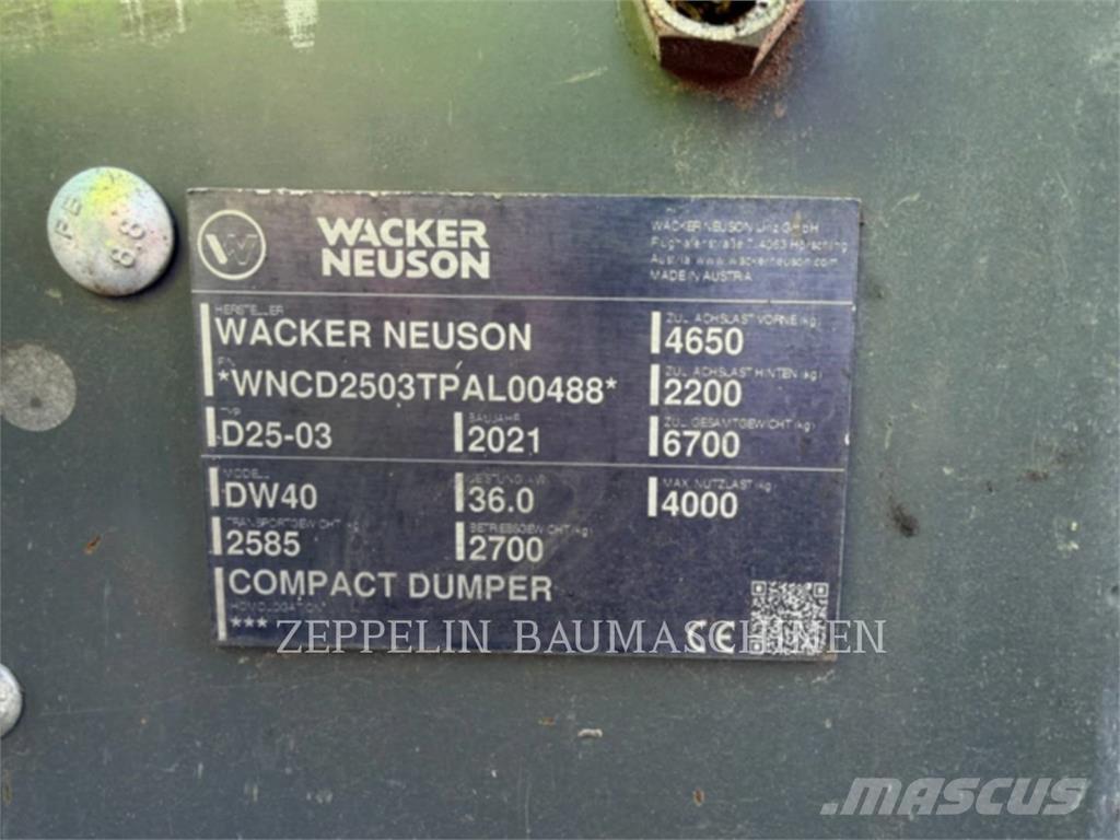 Wacker DW40 Csuklósdömperek