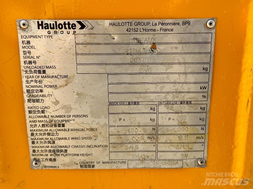 Haulotte OPTIMUM 8 Ollós emelők