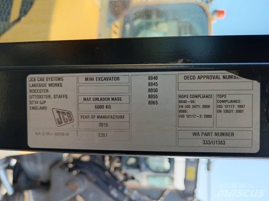 JCB 8055 RTS Mini kotrók < 7t
