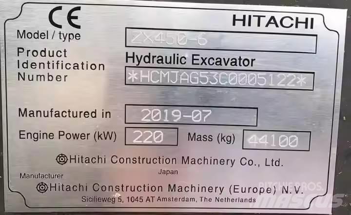 Hitachi ZX450H Lánctalpas kotrók