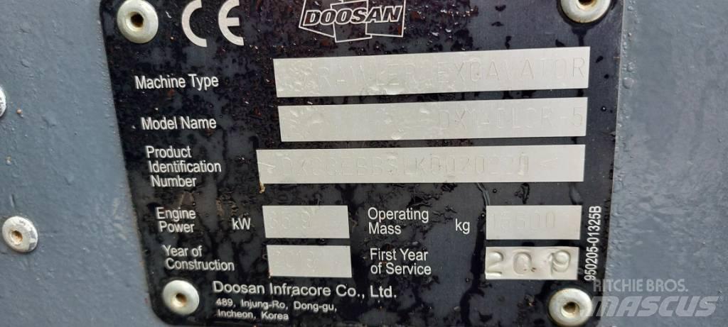 Doosan DX140LCR-5 Lánctalpas kotrók