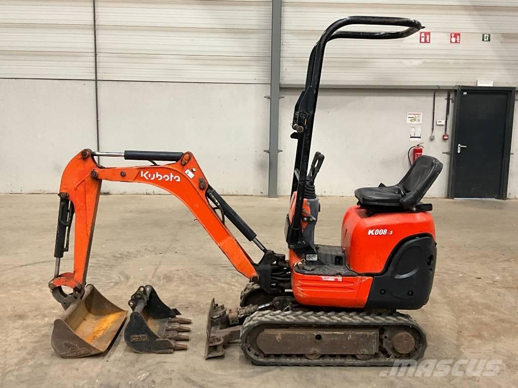 Kubota K 008-3 Mini kotrók < 7t