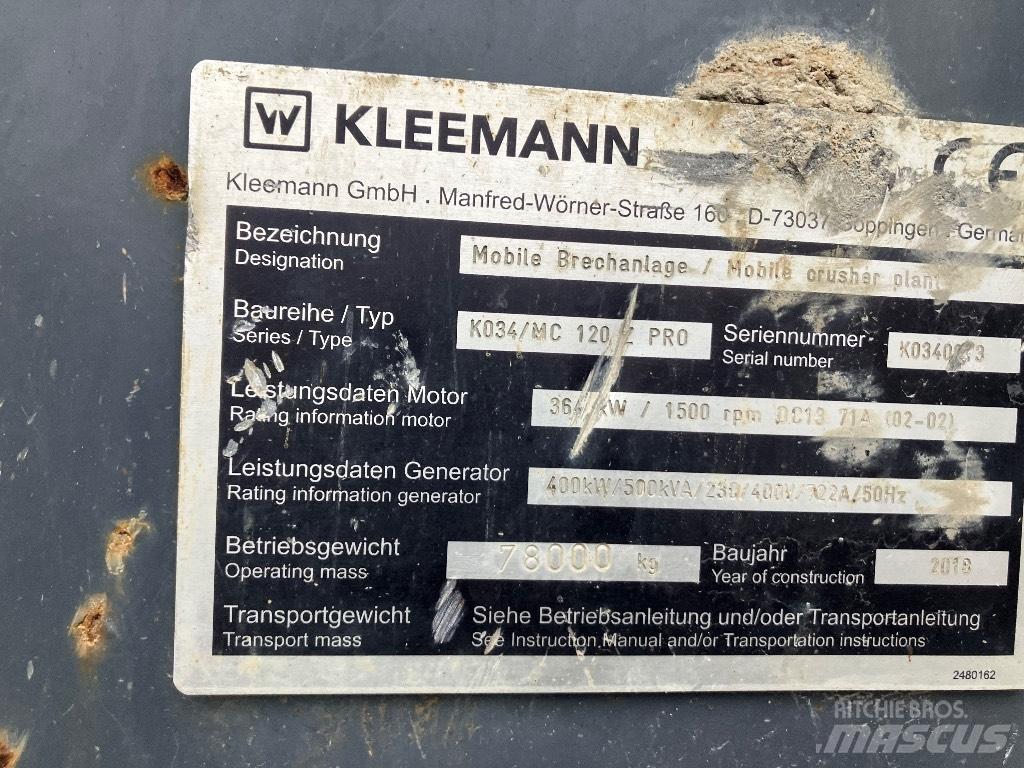 Kleemann MC 120 Z Mobil törőgépek