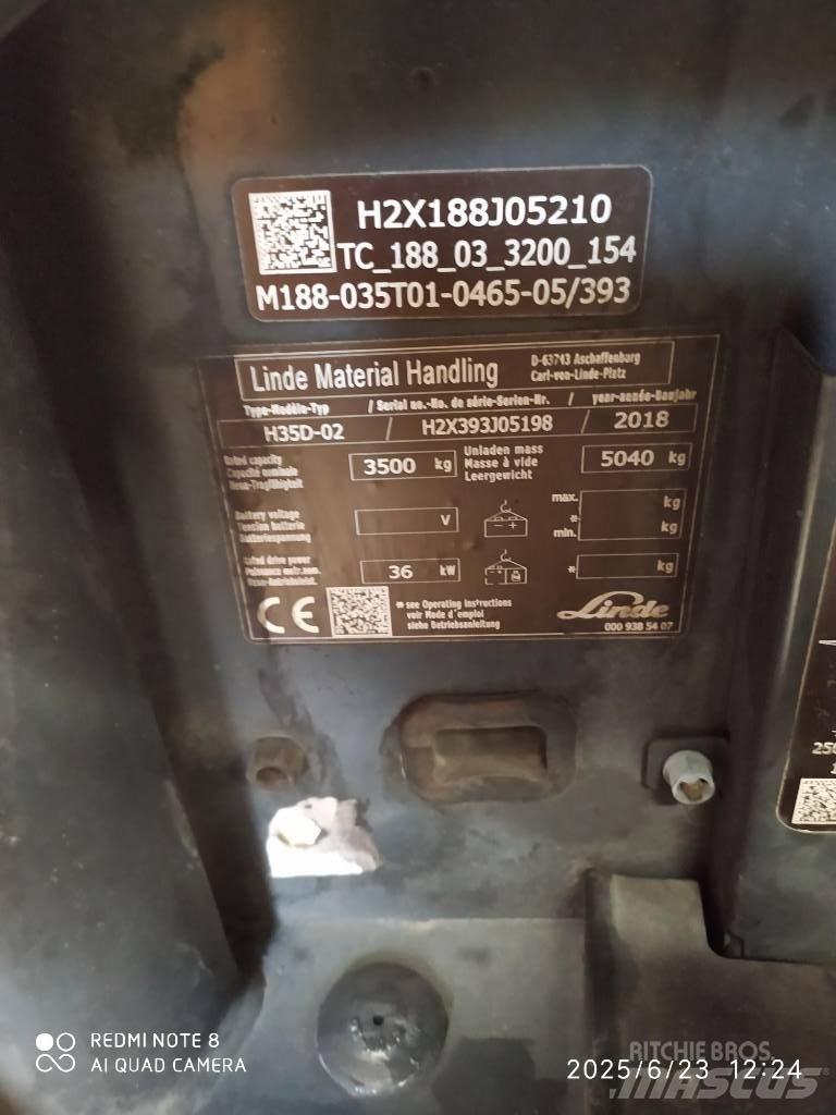 Linde H 35 D Dízel targoncák