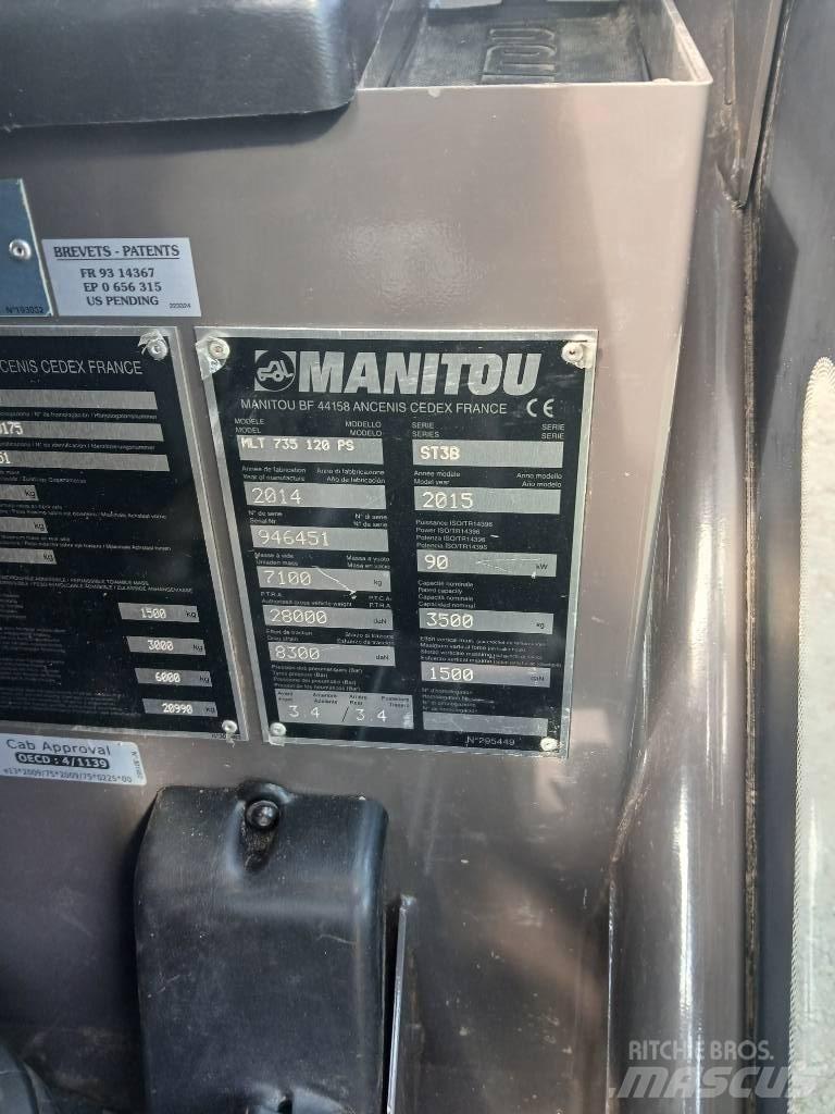 Manitou MLT 735-120 Teleszkópos mezőgazdasági rakodók