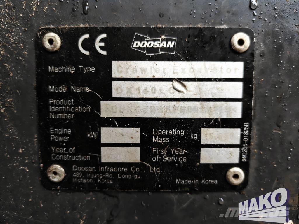 Doosan DX 140 LCR Lánctalpas kotrók