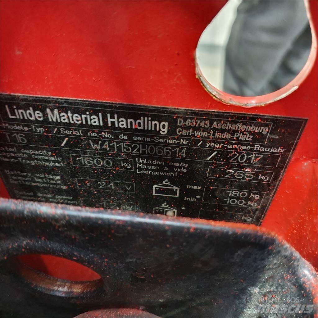Linde T16 Alacsony emelőkocsi