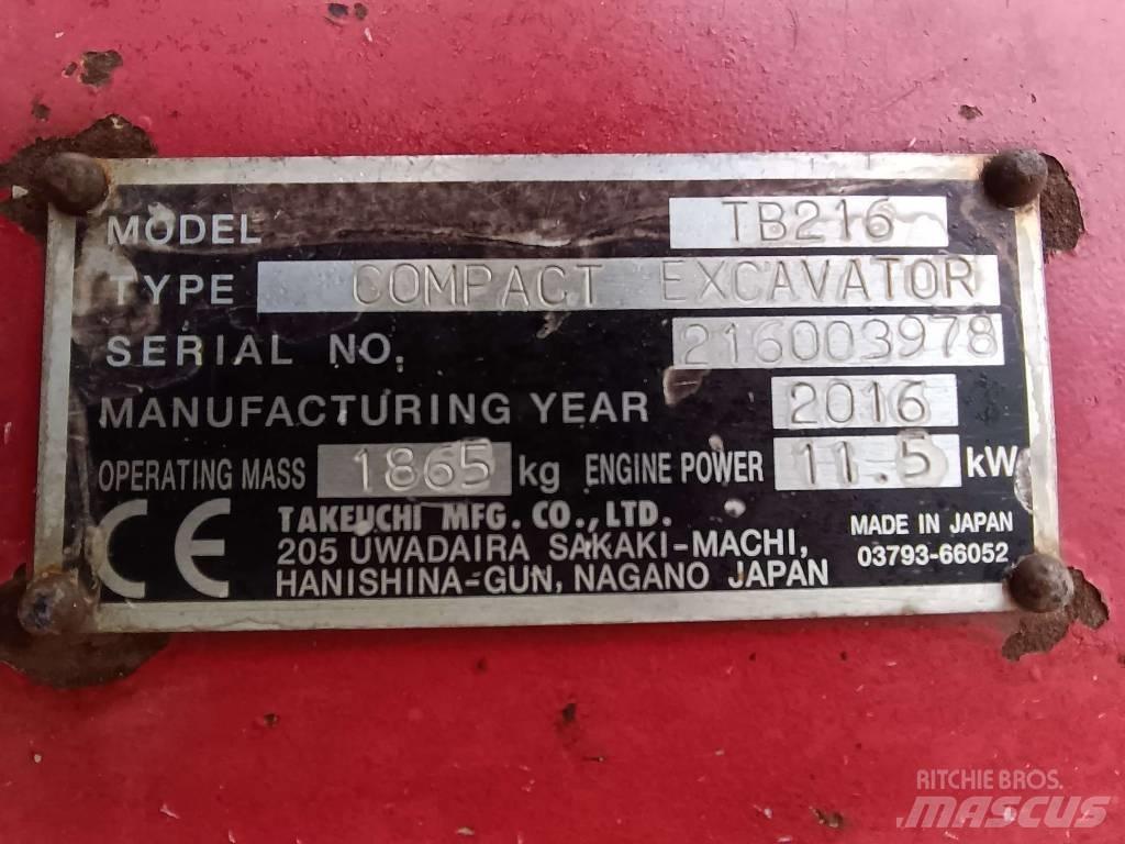 Takeuchi TB216 Építőipar - Egyebek