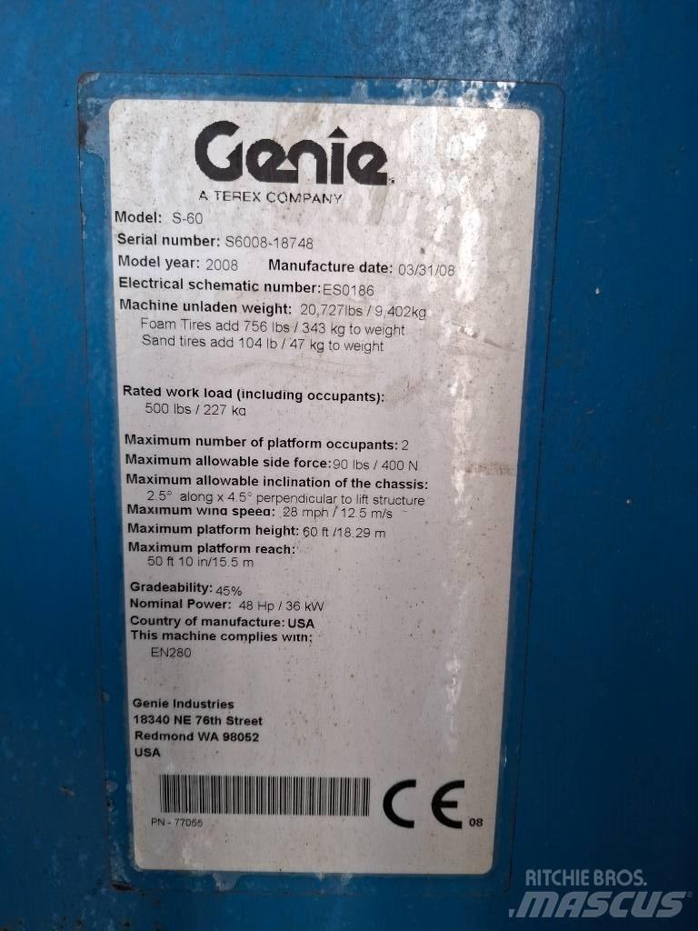 Genie S 60 Teleszkópos emelők
