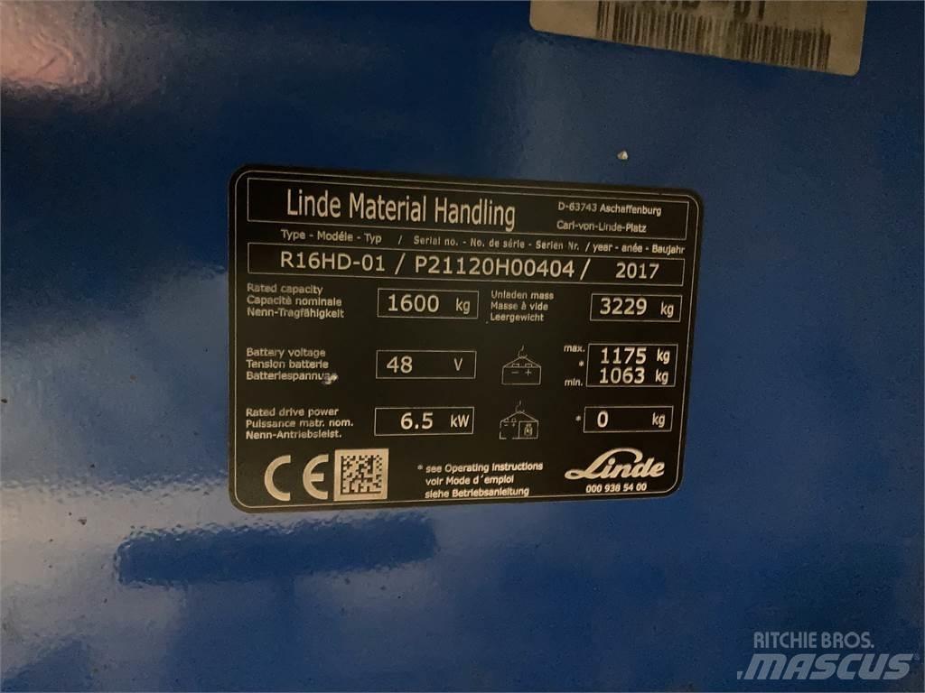 Linde R16HD Tolóoszlopos targonca