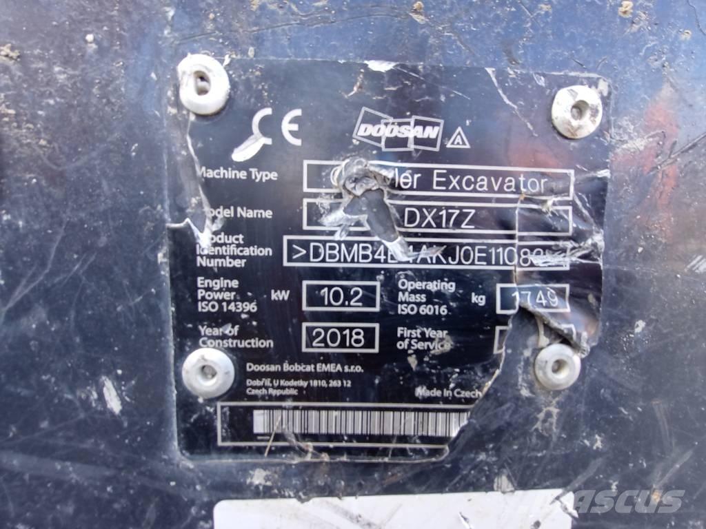 Doosan DX 17 Mini kotrók < 7t