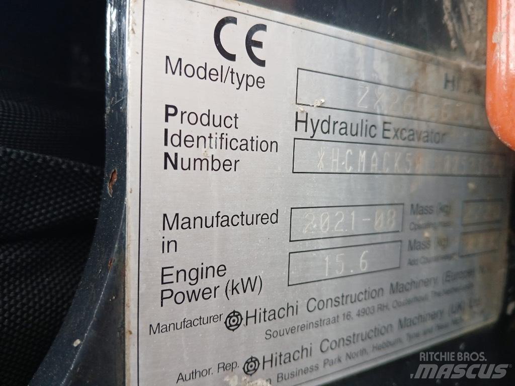 Hitachi ZX 26 U-6 Mini kotrók < 7t