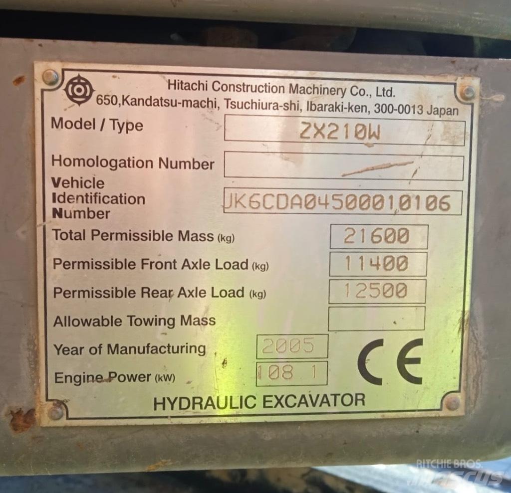Hitachi ZX 210 W Gumikerekes kotrók