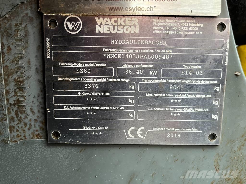 Wacker Neuson EZ 80 Közepes (midi) kotrók 7 t - 12 t