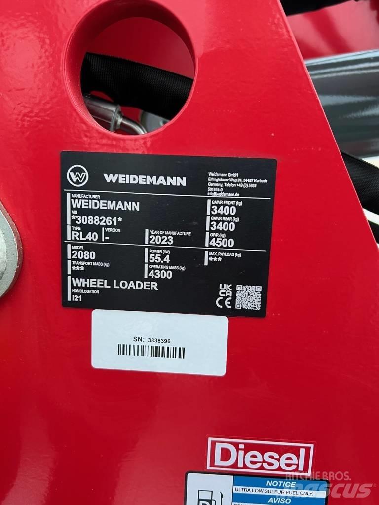 Weidemann 2080 Gumikerekes homlokrakodók