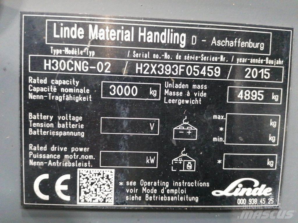 Linde H30T-02 Gázüzemű targoncák