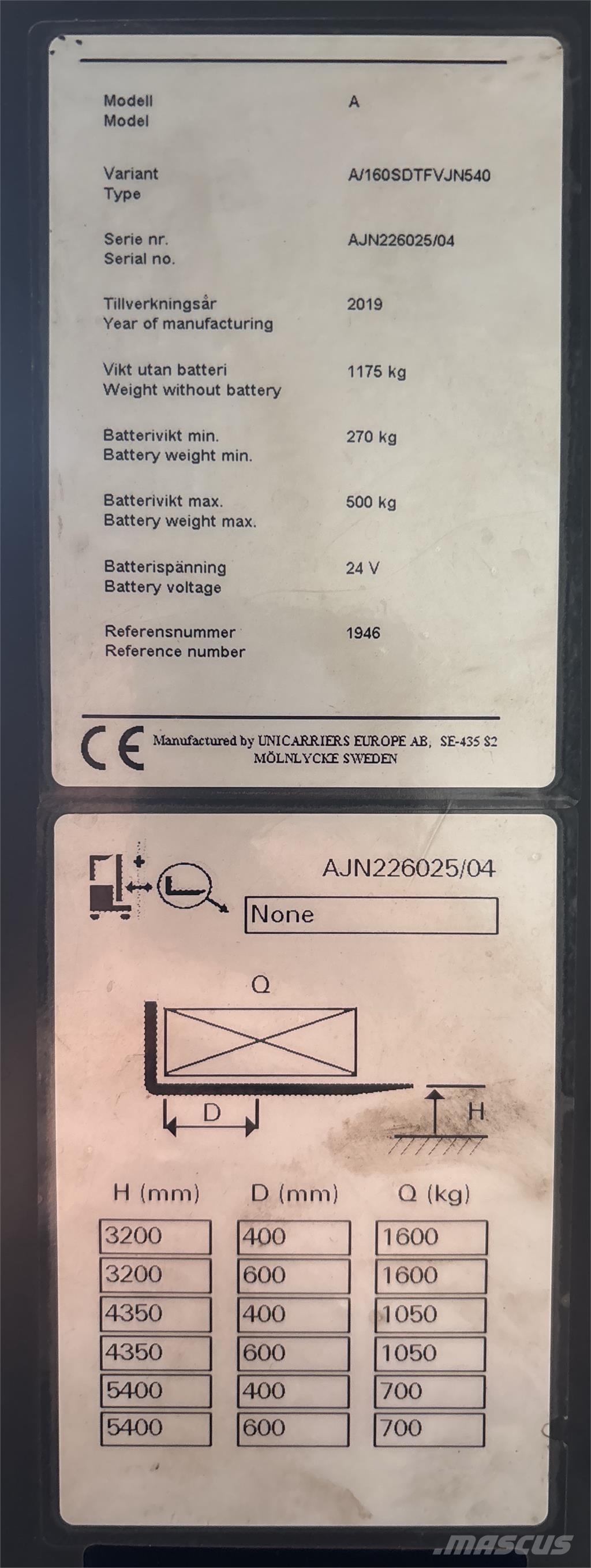 Atlet A160 Elektromos gyalogkíséretű targoncák