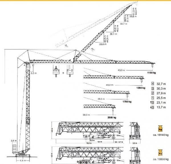 Liebherr 63 K Torony daruk